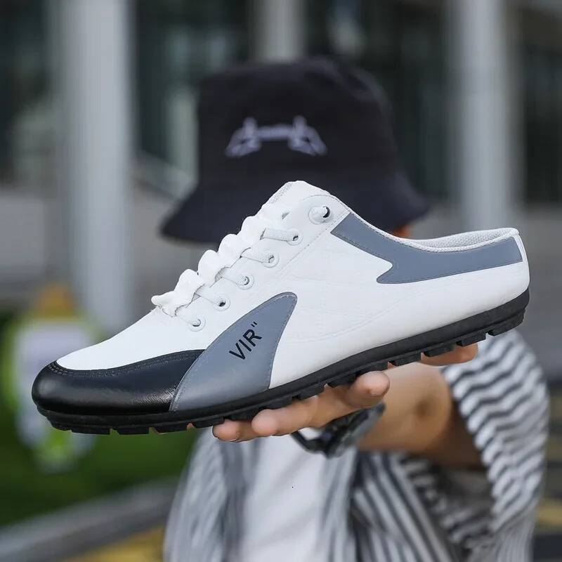 Ddmyoutdoor Men S Fashion Soft Soled Half Slippers Trendy Casual Sole Non Slip New Outdoor Walking Shoes Zapatos Hombre Beach outdoor shoes