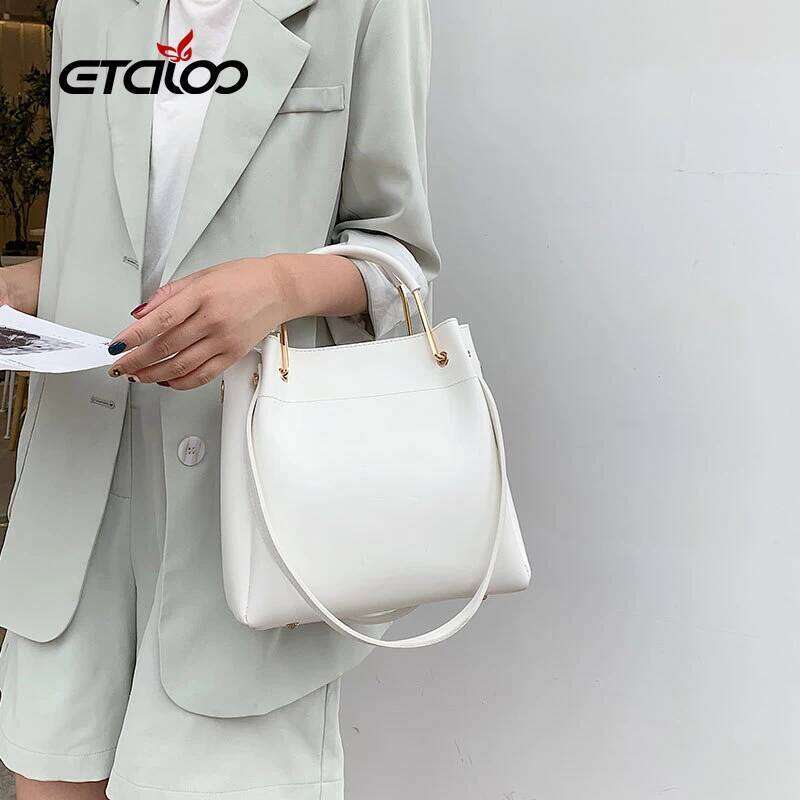 Soft Leather Handbag High Quality Women Shoulder Shopper Tote Bucket Bag Fashion Women's Handbags 2024 New