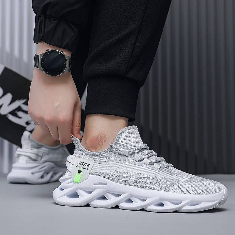 Ddmyoutdoor New Sneaker Men S Running Thick Soled Jogging Casual Sneakers Outdoor Breathable Shock Absorbing Trendy Tennis Shoes Outdoor Shoes