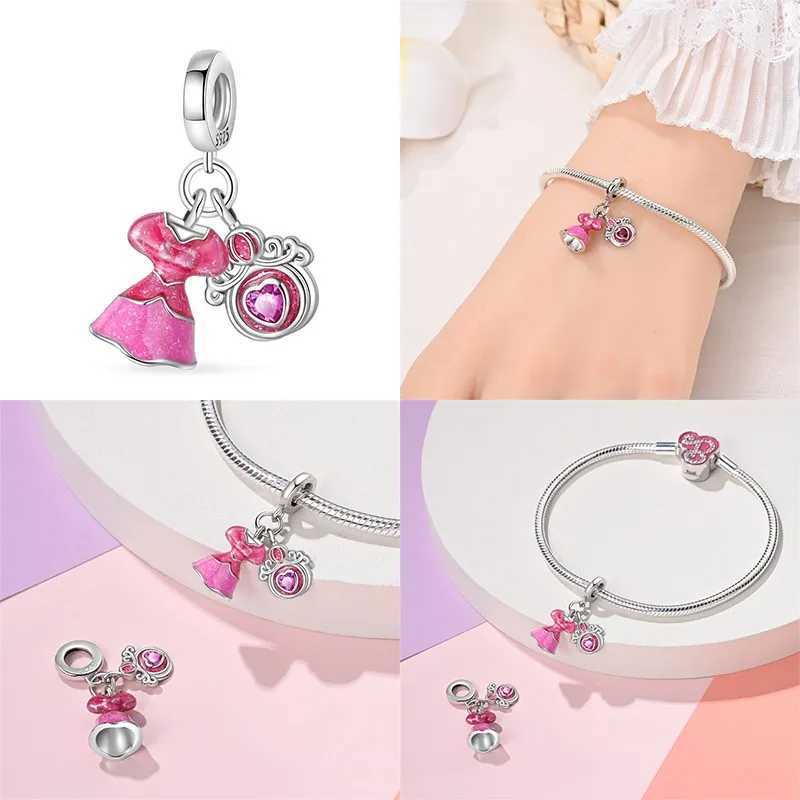 Hot Selling 100% 925 Sterling Silver Snow White 3-in-1 Charms Fit 925 Original Bracelet DIY Jewelry Making Womens Gift XJ250607