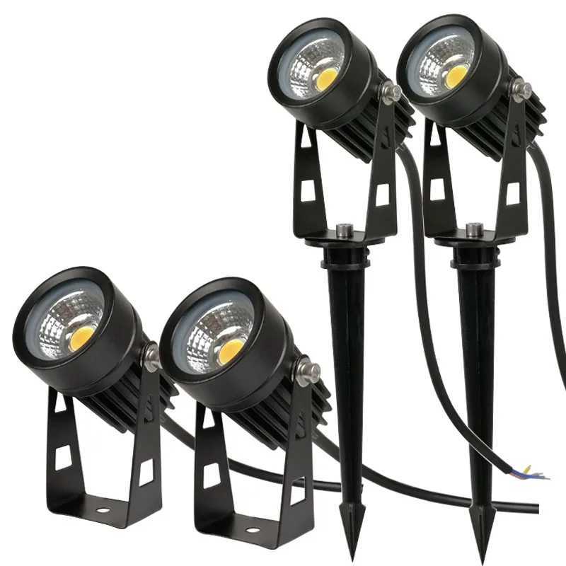 new Outdoor LED Garden Lawn Light 3W 5W Landscape Lamp Spike Waterproof DC12V Path Bulb Warm White Green Spot Lights 220V 110V W250607