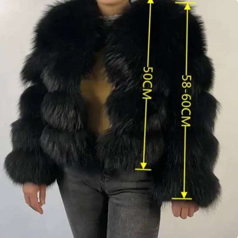 Women Fake Raccoon Coat Ladies Winter Thick Warm Furry Faux Fur Fox Jackets Coats Patchwork Outerwear casaco feminina frio