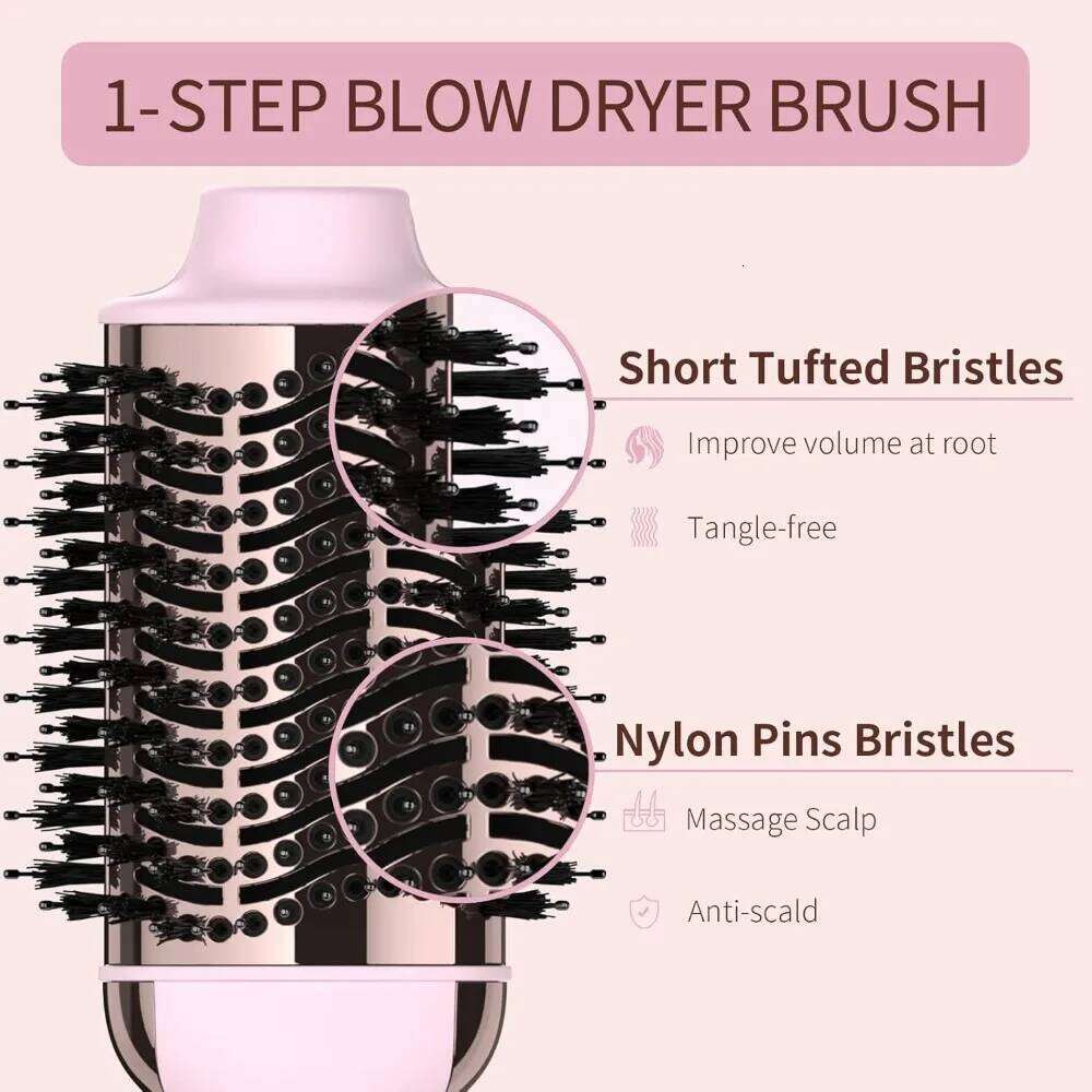 Brush Blow One Upgraded 4 In 1 Hair Dryer And Styler Volumizer With Negative Ion Anti-Frizz