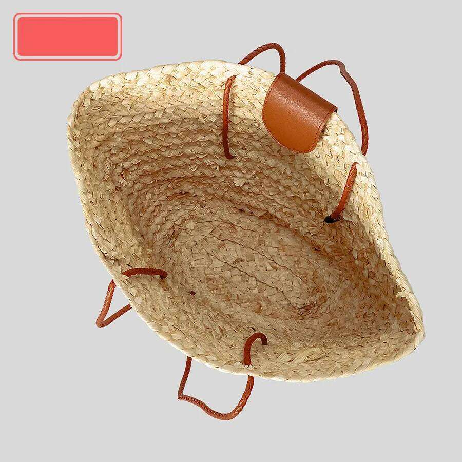 New Fashion Handheld Bag Large Capacity Women Shoulder Straw Woven Handbags Hand-Woven Tote Beach Bags Designer Brand Purse