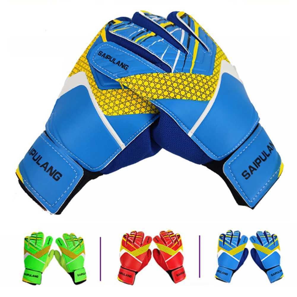 Children Goalkeeper Hand Protection Gloves Anti-Collision PU Football Training Gloves Antiskid Wear-resistant Sports Accessories XJ250606