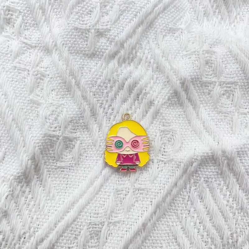 10Pcs Cartoon Enamel Metal Magic College Character Charm Pendants For Necklace Earring Bracelet Craft DIY Jewelry Making XJ250607