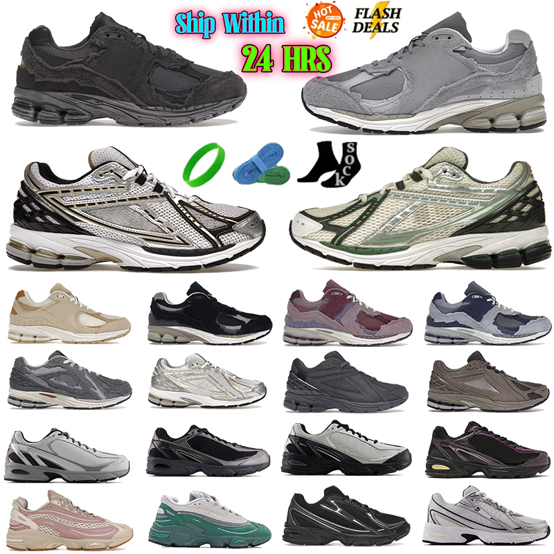 New mens running shoes designer sneakers Driftwood Black Leather White Metallic harbor grey Silver Jade Taupe womens men outdoor sports trainers size 36-45