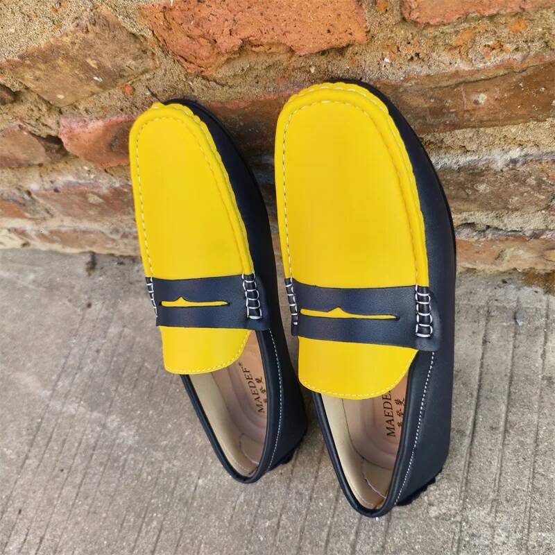 Ddmyoutdoor MAEDEF Casual Outdoor Loafers Mens Classic Handmade Leather Man Shoe High Quality Flats Anti Slip Comfortable Men S Shoes Outdoor Shoes