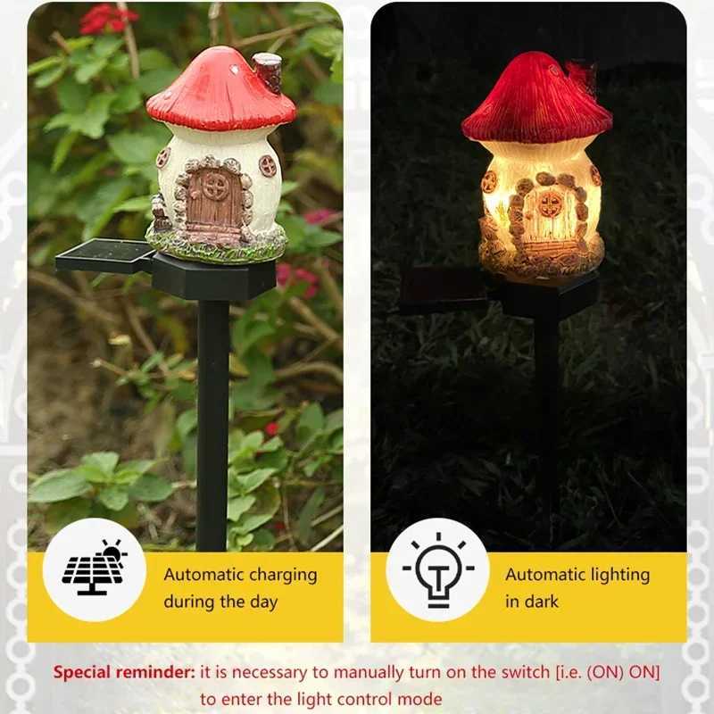 Solar Powered Fairy House Lawn Lamp Solar LED Light Outdoor Garden Decoration Lamp Waterproof Solar Lights XJ250606