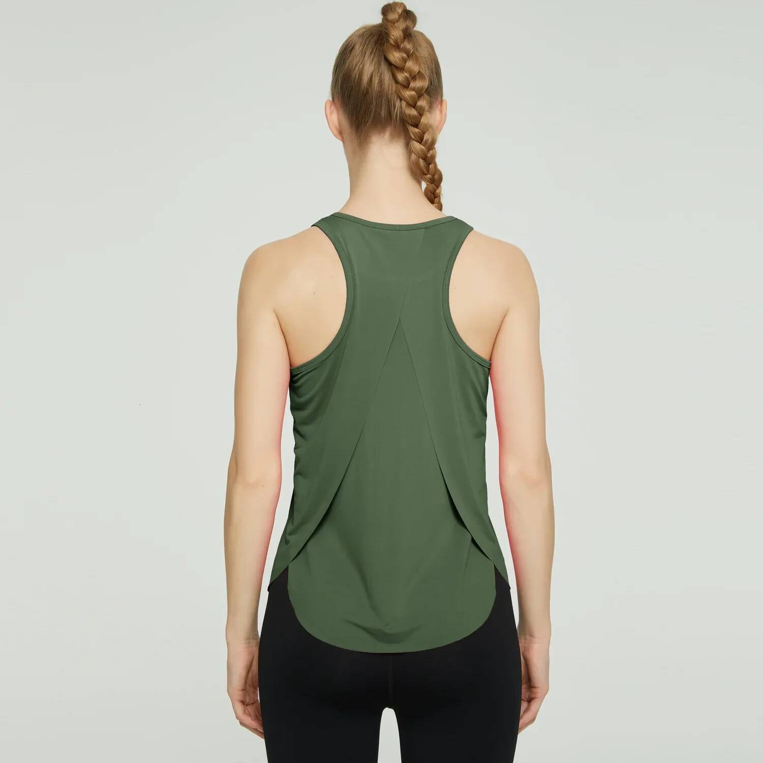 Loose Fit Sports Tank Top Women's Sleeveless Fiess Vest Yoga Cover up Summer Cross-Border Elastic Tailored Back Design