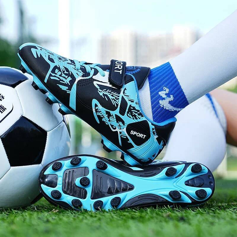 Ddmyoutdoor Outdoor Golden Children S Training AG TF Soccer Cleats Kids Boys Quality Football Boots For Futsal Shoes Outdoor Shoes