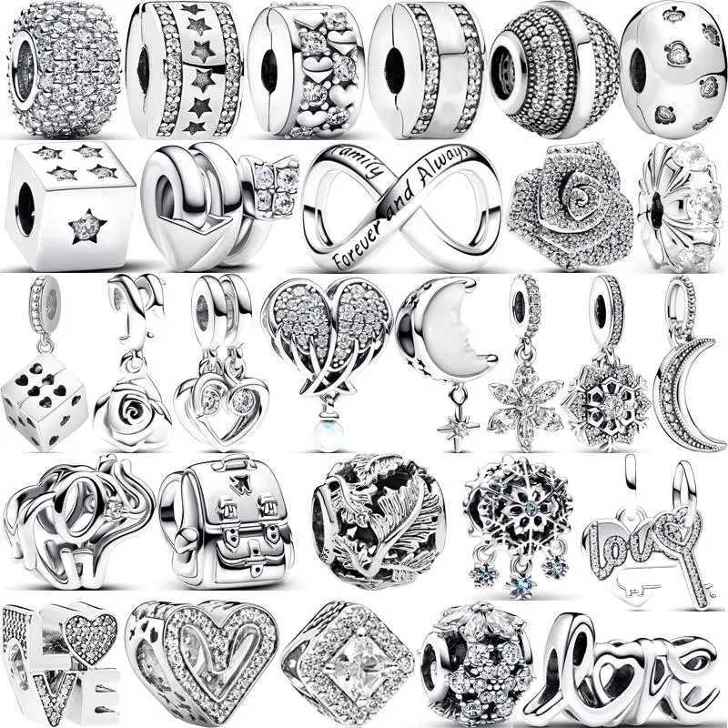 New 925 Silver Twisting Arrow Lucky D Angel Wings Forever Family Classic Beads Fit Pantaro Charms Bracelet DIY Jewelry XJ250607