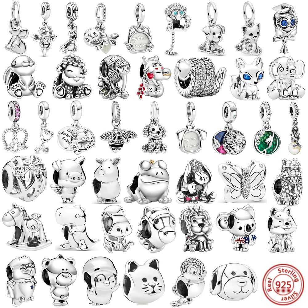New Cute Animal Forever Family Tree Lock Heart Mom Beads Fit Original Pantaro Charms Silver 925 Bracelet DIY Fine Jewelry Making XJ250607