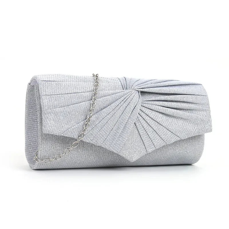 Glitter Silvery Women Sequins Clutch Evening Bags Party Dinner Chain Shoulder Bags Female Wedding Banquet Purse Handbags 250606