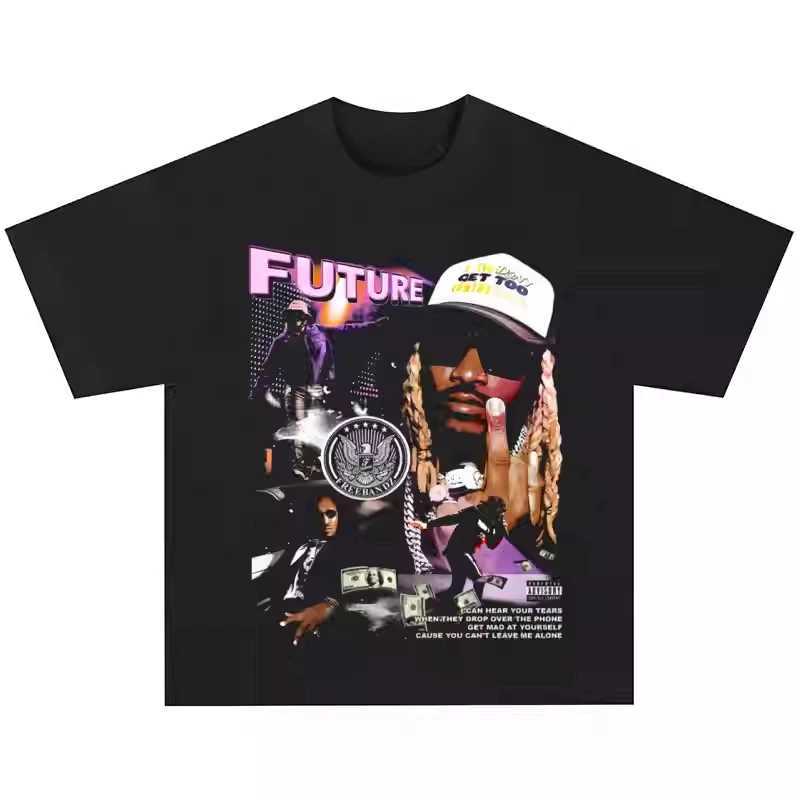 2025 Future Hip-hop Rapper T-shirt American Short Slve Vintage High-quty Trendy Brand Hot Sale Popular Styles X250607