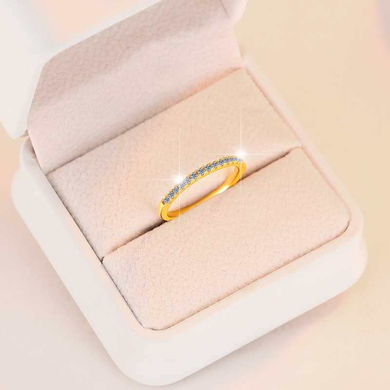 Elegant Moissanite Women's Ring, S925 Sterling Silver Stackable Ring, Perfect for Engagement and Wedding, Wholesale Fashion Jewelry, Customizable