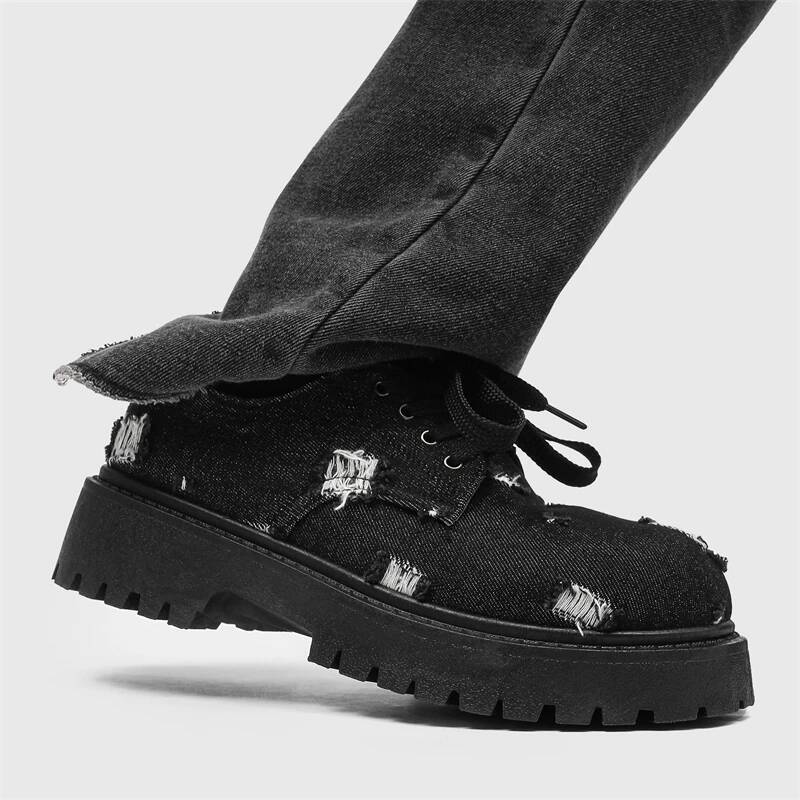 Ddmyoutdoor Summer Retro Derby Designer Fashion Brand Men S Canvas Breathable Thick Soled Workwear Casual Shoes Outdoor Shoes