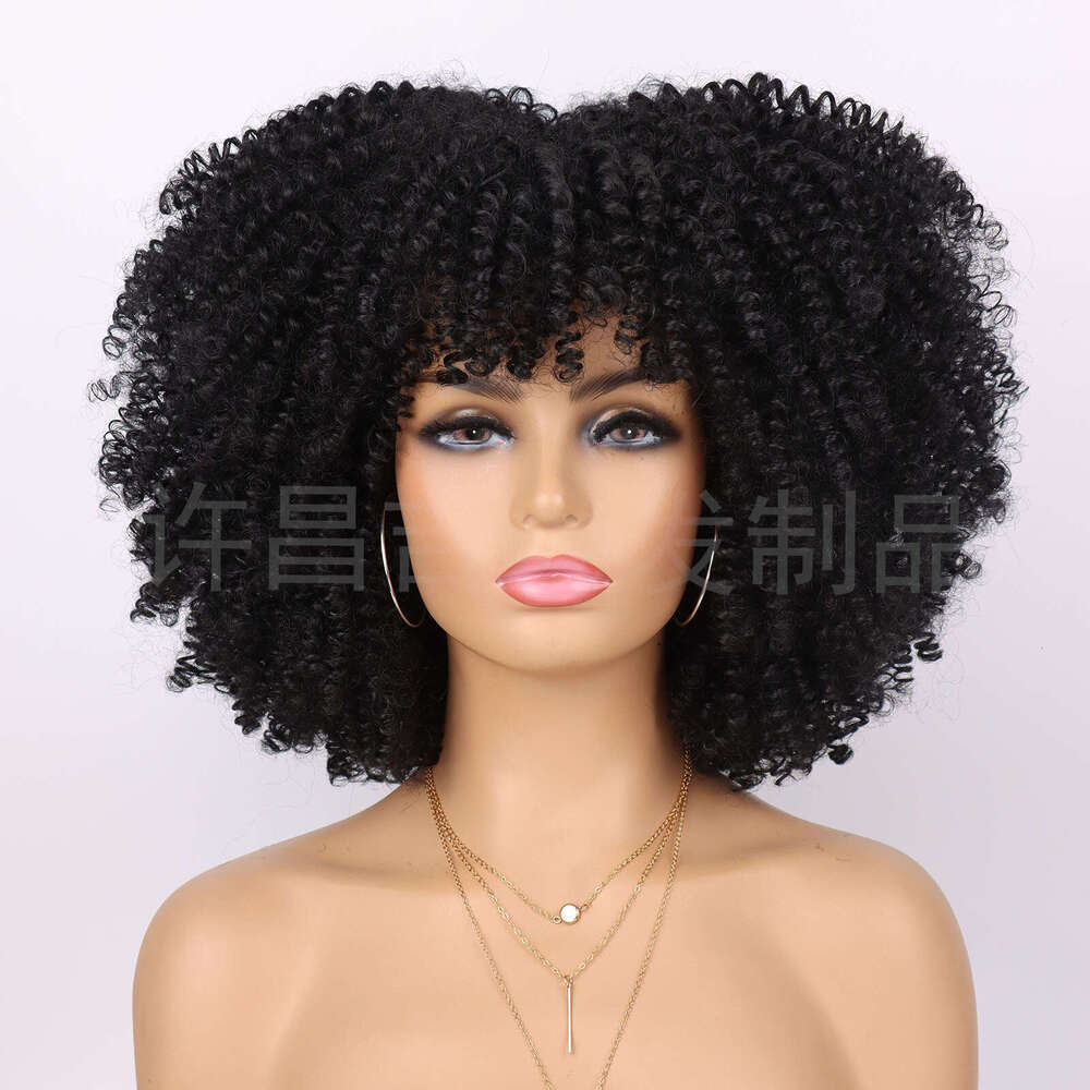 Afro Small Curls Kinky Fluffy Short Curly Wig Hairpiece