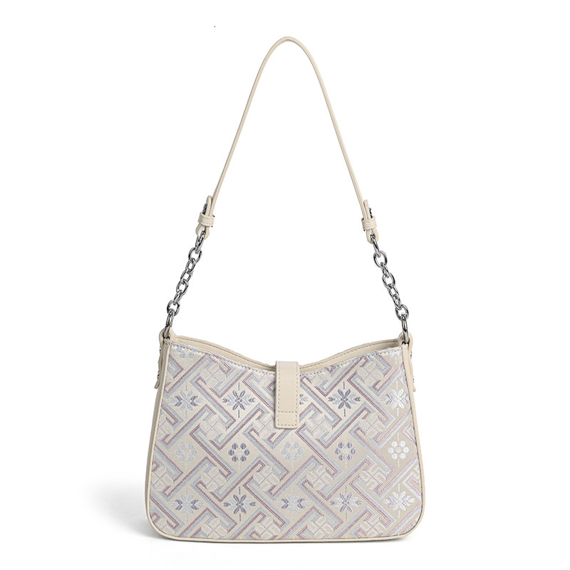 Free Shipping Designer 2025 Handbag New Ethnic Style Premium Single Shoulder Underarm Bag National Style Luxury Versatile Crossbody Bag Small Square B