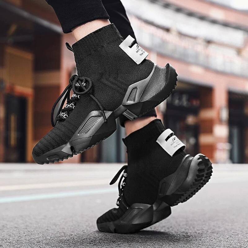 Ddmyoutdoor Ddmyoutdoor Ankle Knitting Sock Boots Sport Running Mesh Women Shoes Autumn New Flats Platform Casual Walking Mujer Zapatos Outdoor Outdoo