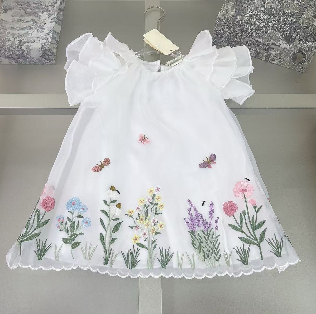 new Designer Fashion Baby Girl dress summer Children beautiful dress girl skirt Children's clothing kids size 90-160