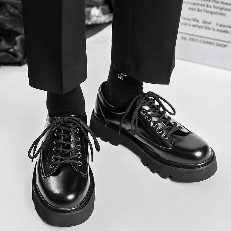 Ddmyoutdoor Men S Japan Karuku Korean Style Streetwear Vintage Thick Platform Casual Genuine Shoes Male Dress Leather Shoe Outdoor Shoes