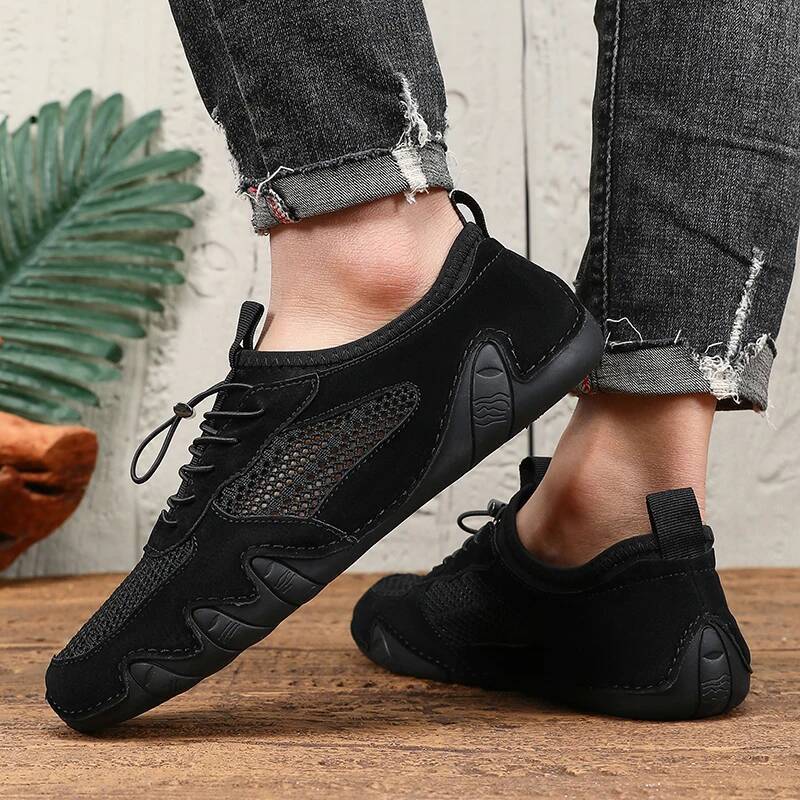 Ddmyoutdoor Man Sneaker Lightweight Mesh Handmade Loafers Sports Flat Bottom Driving Outdoor Mocasin Shoes Zapatos De Hombre Outdoor Shoes