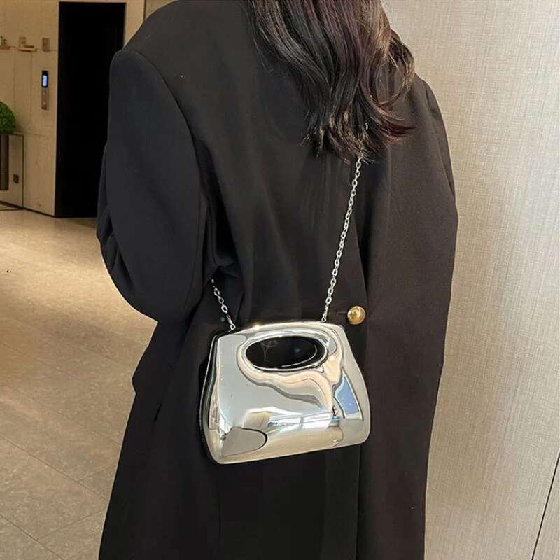 Golden Acrylic Women Hobo Bags Designer Clear Beach Handbags Dinner Party Wedding Round Top Handle Evening Clutch Purse