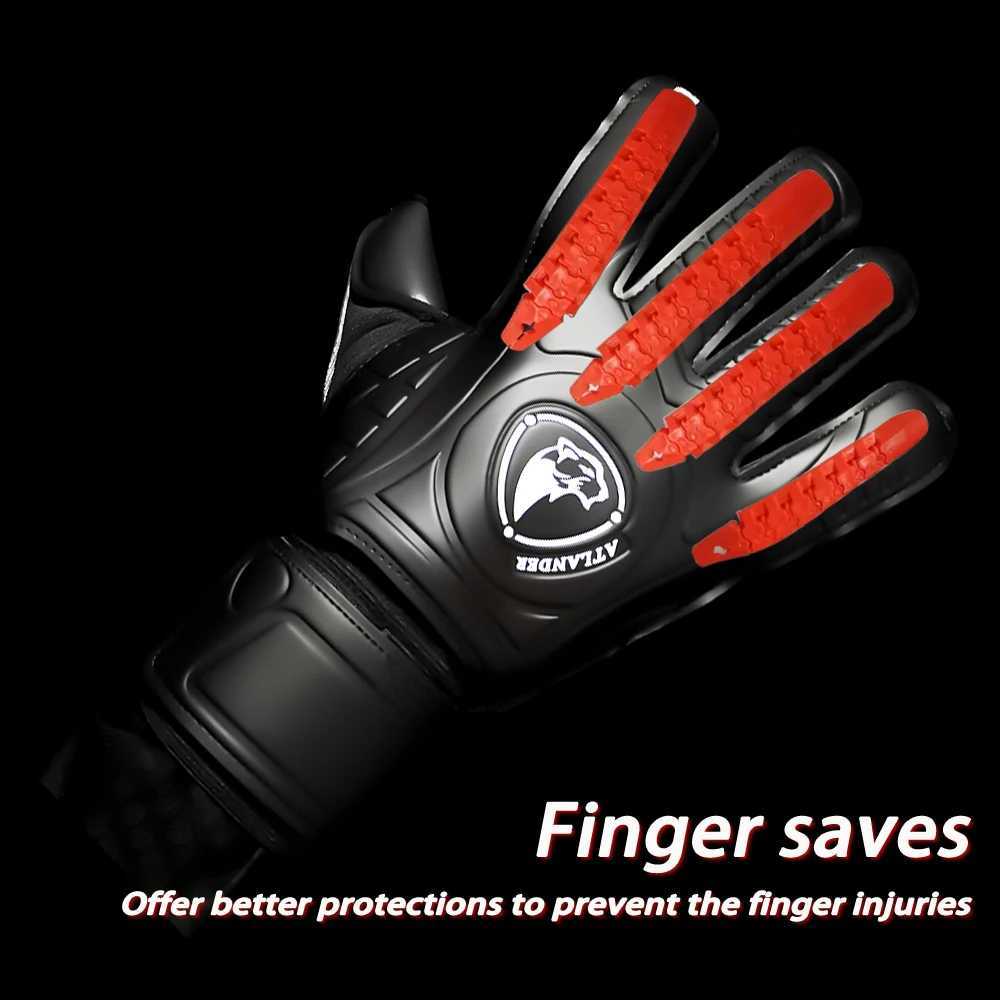 Kids Adults Finger Protection Goalkeeper Gloves Football High Quality Latex Guard Soccer Strong Grip Fingerave Save Goalie GloveXJ250606