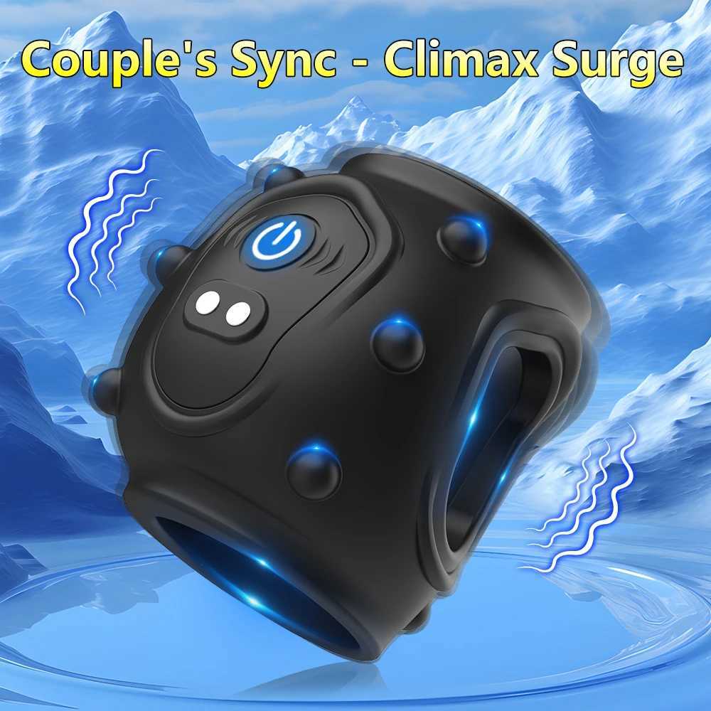 Penis Sleeve Vibrator Testicles G Spot Pleasure Stimulator Delayed Ejaculation Cock Ring Erection Extender Sex Toys For MenXJ250607