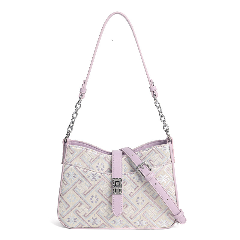 Free Shipping Designer 2025 Handbag New Ethnic Style Premium Single Shoulder Underarm Bag National Style Luxury Versatile Crossbody Bag Small Square B