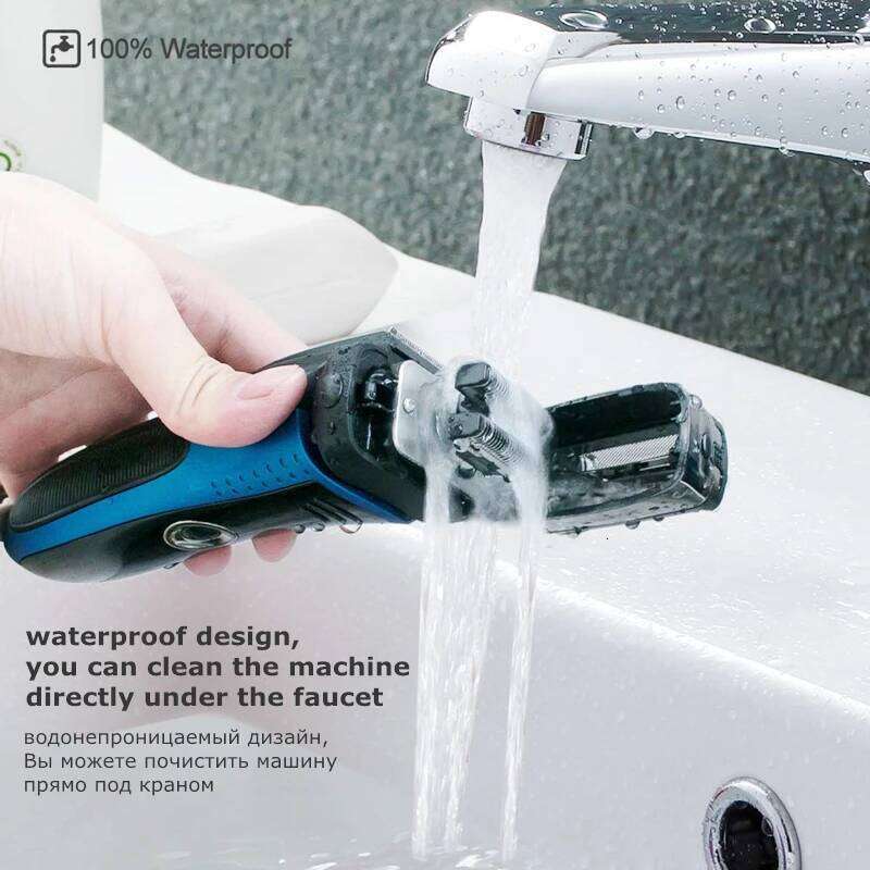 3D Beard Shaver Wet Dry Facial Electric Razor Foil Shaving Hine For Men Rechargeable