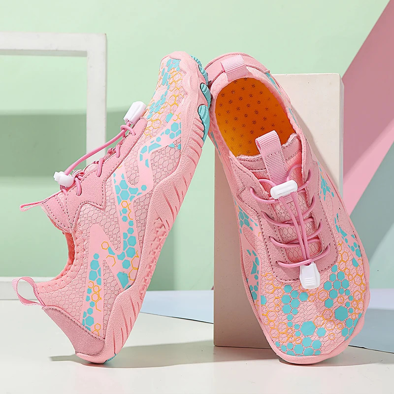 HKDQ Size 35-46 Couples Beach Shoes With Fingers Quick Dry Non Slip Barefoot Sneakers Men Lightweight Summer Women Aqua Shoes 250605