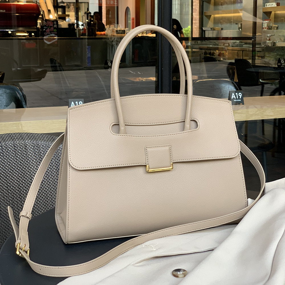 Free Shipping Women's Handbag Designer Bags Briefcase Women's Commuter Texture Genuine Leather Original Niche Tote Luxury Bag Large Capacity