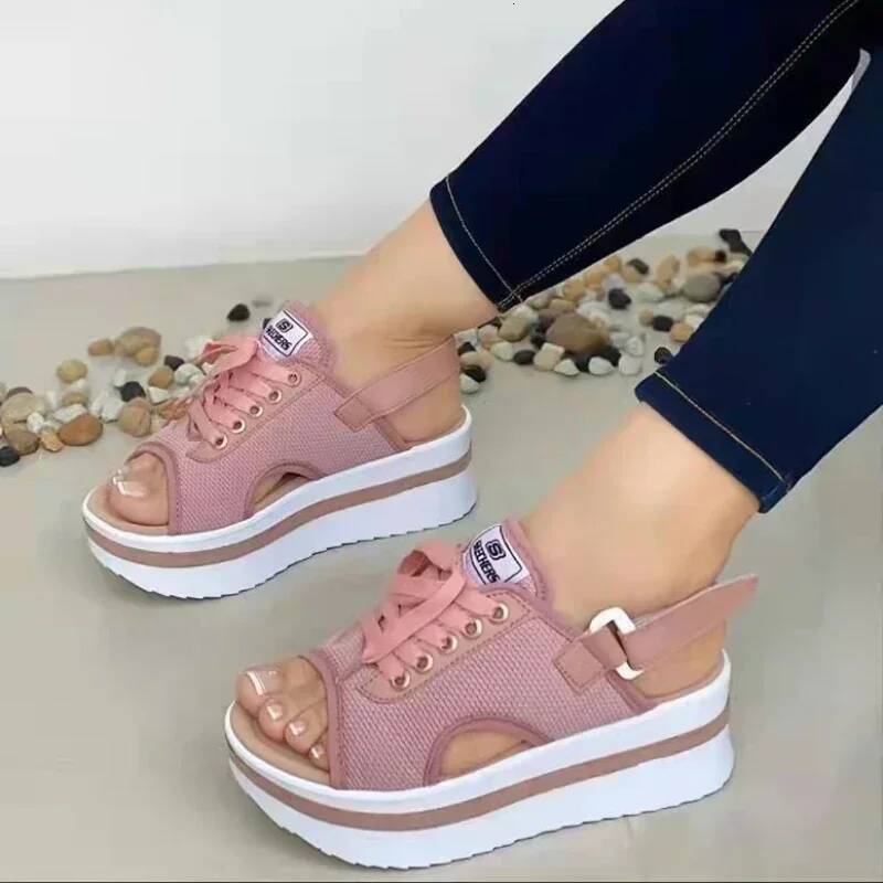 Ddmyoutdoor Platform Female Trend High Heeled Sandals Summer Beach New Open Toe Casual Shoes For Women Pantuflas De Mujer Outdoor Shoes