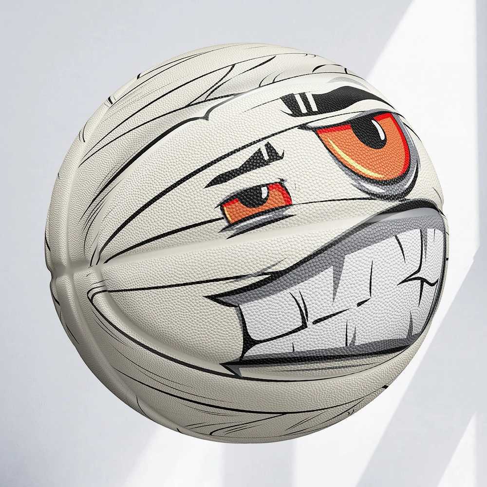 Durable Rubber Basketball Size 7 Indoor Outdoor Funny Basketball with Eyes Tooth 3 Layers Ball XJ250606