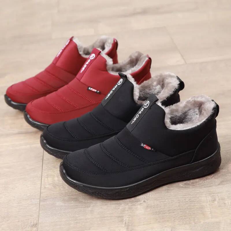 Ddmyoutdoor Snow Punk Slip On Platform Ladies Fur Waterproof Ankle Boots Casual Winter Shoes Women Botas Mujer Outdoor Shoes