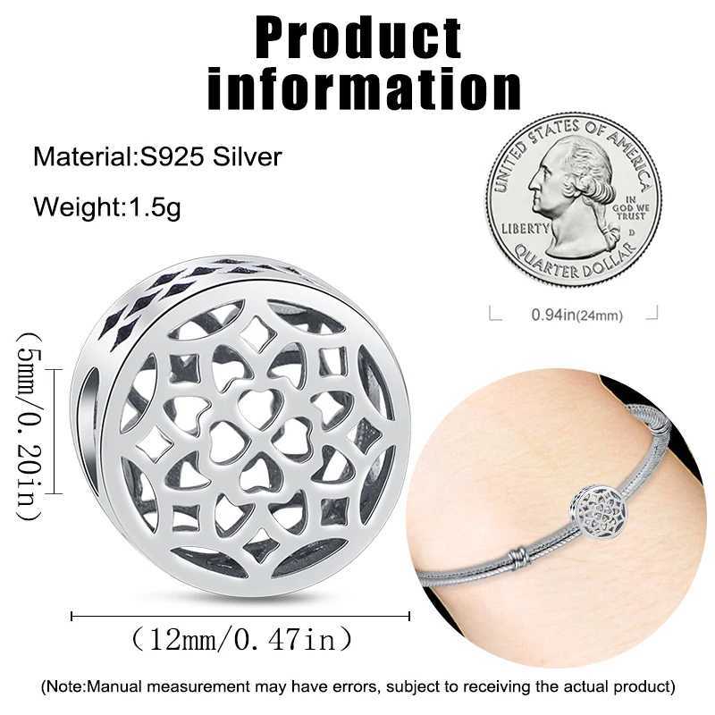 New 925 Sterling Silver Colorful Shiny Round Flower Evil Eye Charms Beads Fit Pantaro Bracelet Original Jewelry Pendants Gift XJ250607