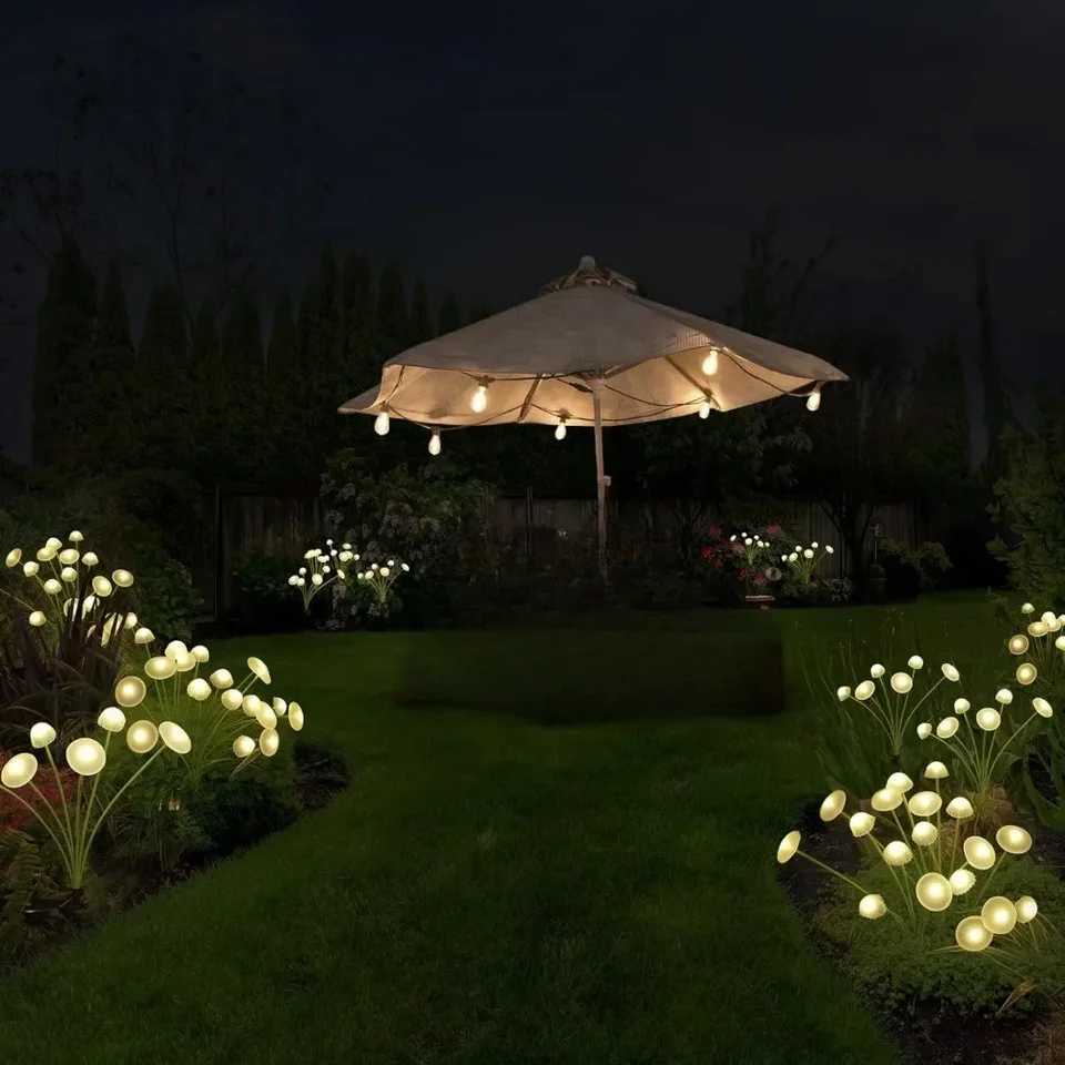 Solar 6LEDS Jellyfish Lights Mushroom Lights Solar Ground Plug Atmosphere Lights Garden Decoration Lights Lawn Lights XJ250606