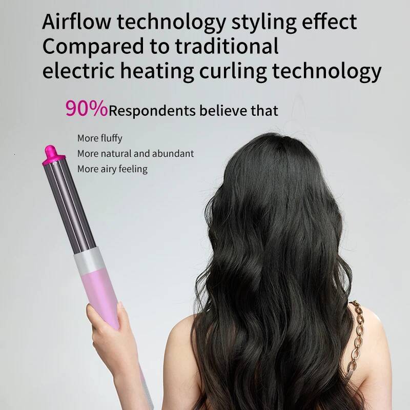 6In1 Hot Air Brush Wrap Multi Professional Auto Curling Iron Straightener 20/30Mm Hair Curly Dryer Styler