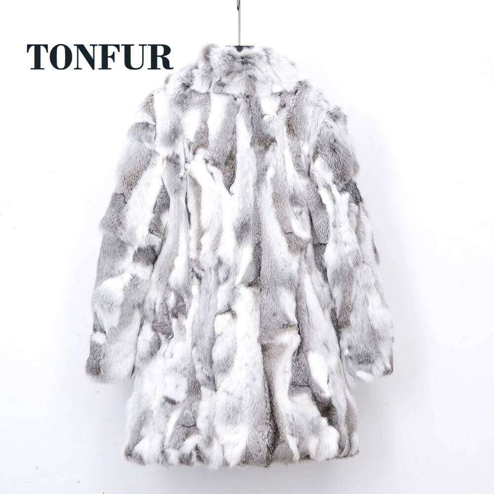 2022 Thick Warm Classical Customize Women's Whole Skin Real Genuine Rabbit Fur Coat Female Mandarin Collar Jacket TSR257