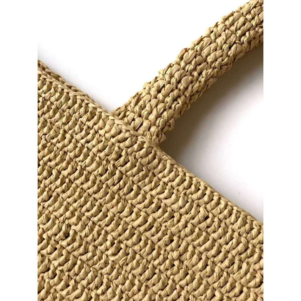 Natural Handmade Luxurious Lafite Grass Woven Bag, Simple And Stylish One Shoulder Handbag