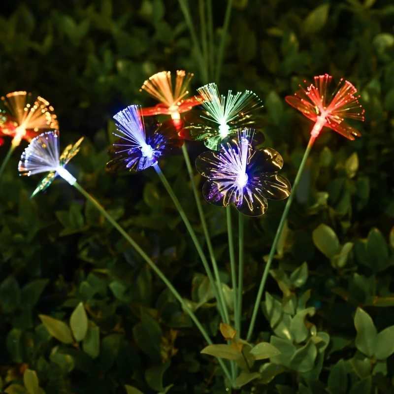 Solar LED Flower Lights Outdoor Waterproof 2-Mode Decoration Stake Lamp Atmosphere Landscape Lights For Garden Lawn Yard Pathway XJ250606