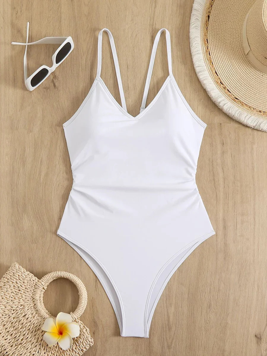 Sexy Bikinis Woman Swimwear Womens Swimsuit 2025 Female High Leg Bath Bathing Suits Swimming for Beach Wear Monokini 250530