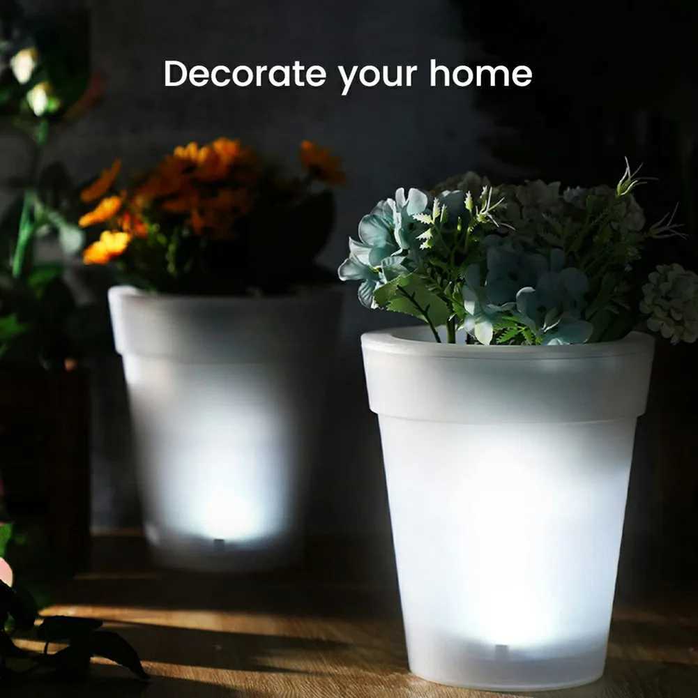 F2 Outdoor Solar Creative Garden Flowerpot Light Night Automatic Lighting Lawn Light 4LED Courtyard Light Waterproof Solar Lamp W250607