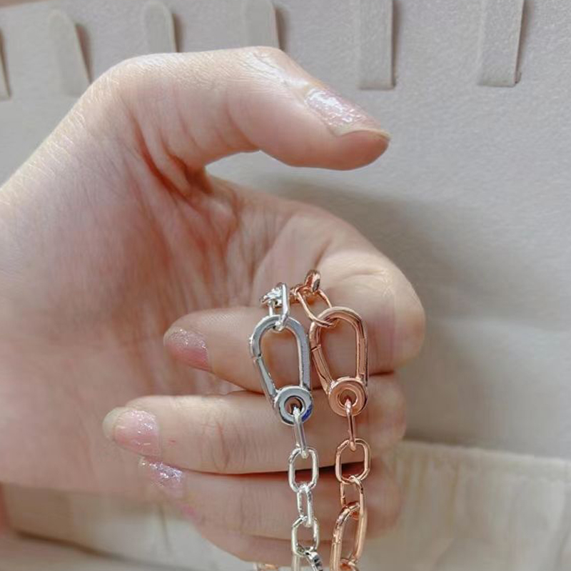 Luxury ME Link Chain Bracelets Women Authentic s925 Sterling Silver Charms Bracelet Birthday Christmas Gifts Jewelry BR128 Z260313