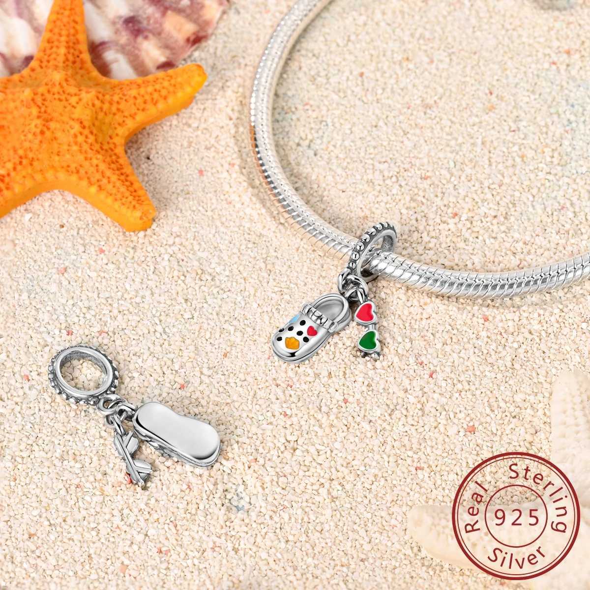 Original Silver 925 Charm Summer Ocean Crab Sea Turtle Octopus Bead Fit Bracelet Pendant DIY Woman Jewelry XJ250607