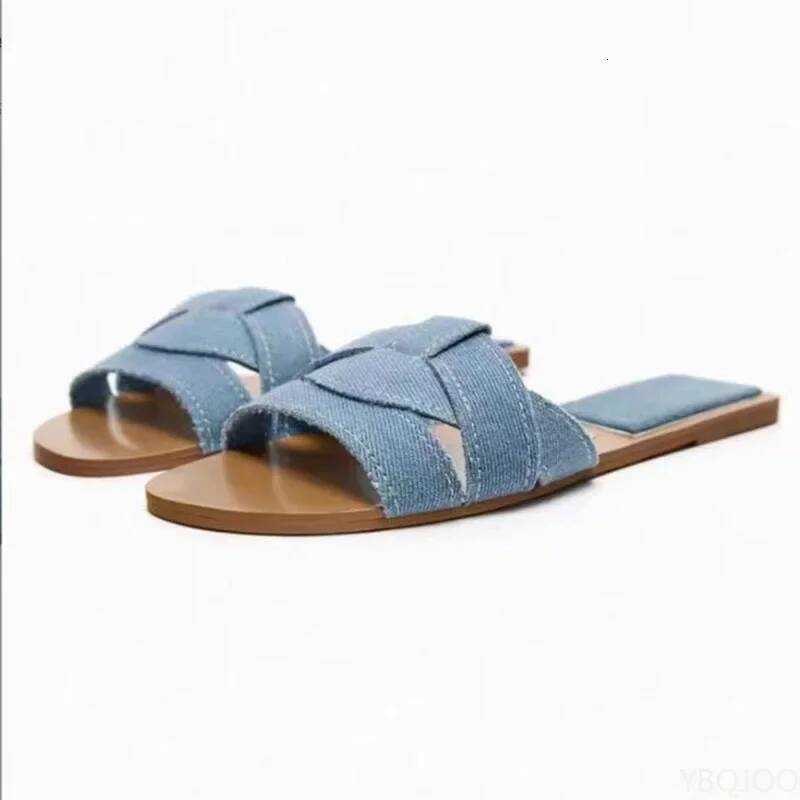 Ddmyoutdoor Designer Traf Woman Flat New Woven With Comfortable Casual Bottom Slippers Women S Shoes Beach outdoor shoes