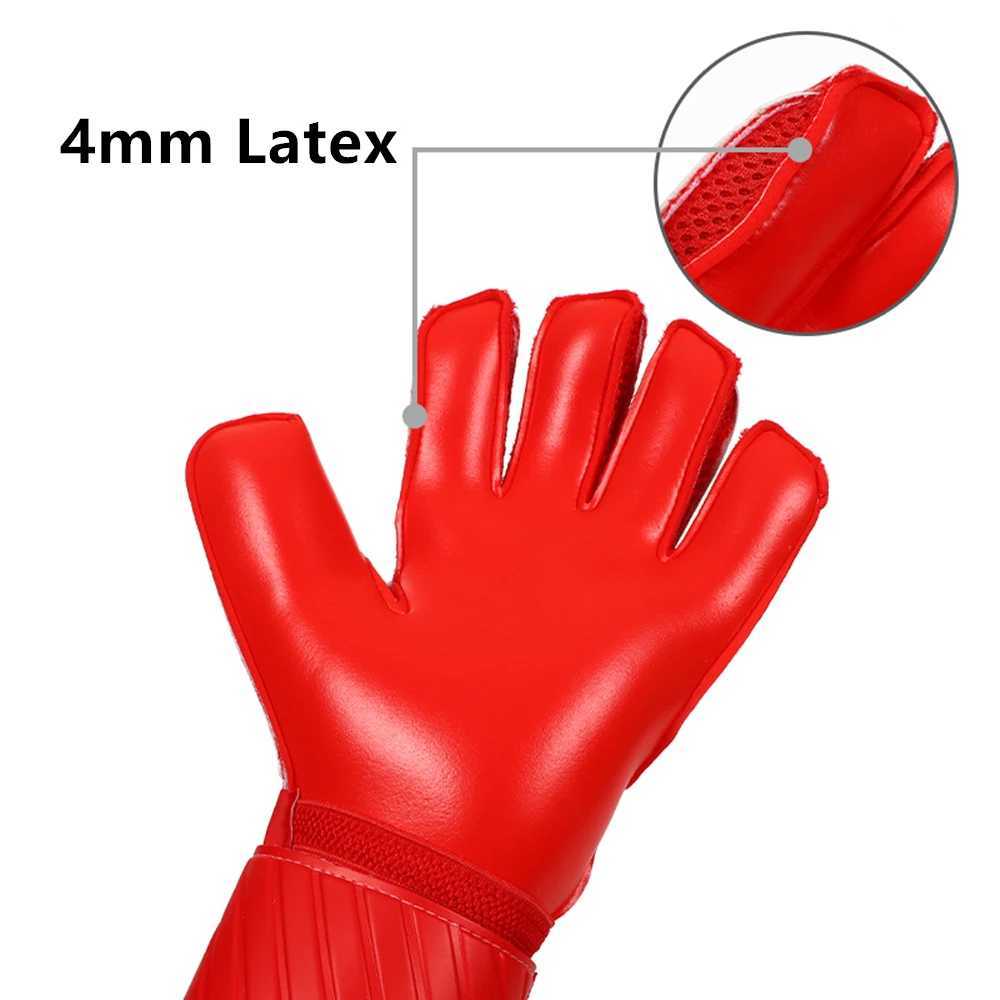 Men Kids Boys Women Goalkeeper Gloves Finger Save Protection 4mm Thickened Latex Rugby Soccer Football Goalie Keeper Gloves Guard XJ250606