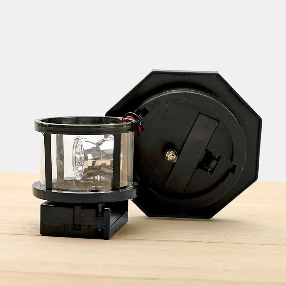 Lighthouse Shape Solar LED Light Garden Fence Outdoor Beacon Rotating Beam Lamp W250607